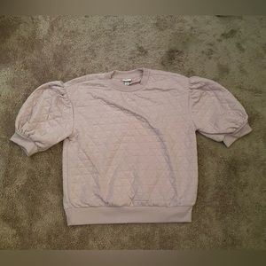Pink Puff Sleeve Shirt